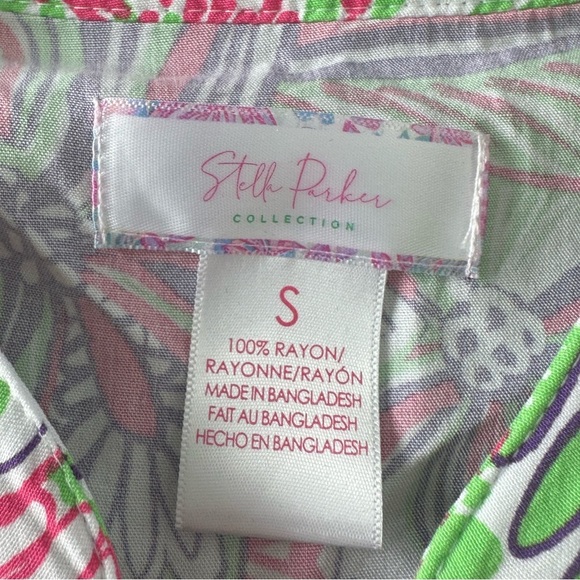 Stella Parker Collection Floral Patterned Dress in Pink and Green Sz Small - Picture 4 of 7